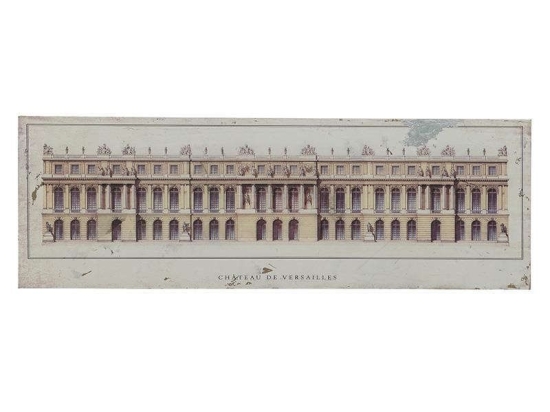 Πίνακας Ξύλινος Printed 3-90-271-0010 Chateau De Vesrailles 120X40 Inart Πανοραμικοί Ξύλο