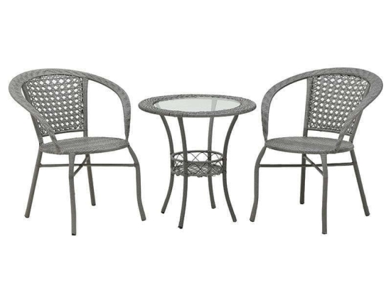 Τραπεζαρία Σετ 3τμχ 6-50-715-0001 Δ60Χ60-65X62X77 Grey Click