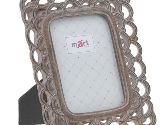 Κορνίζα 3-30-634-0172 20Χ25 Antique Brown-Beige Inart Πολυρεσίνη