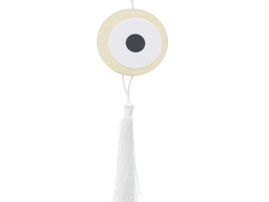 Διακοσμητικό Κρεμαστό 3-70-796-0010 Μάτι 8Χ34 White Inart Πλαστικό