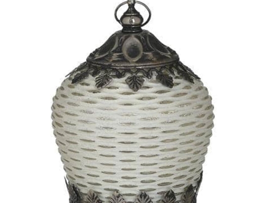 Φανάρι Led 3-70-912-0134 10Χ14 Antique White-Silver Inart Μέταλλο,Γυαλί