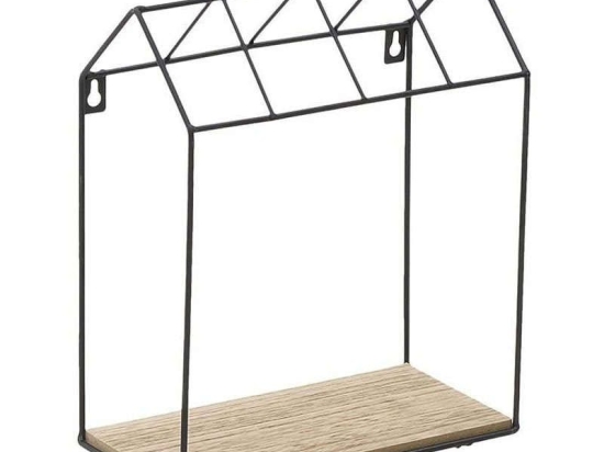 Ραφιέρα Τοίχου 6-50-299-0004 25Χ13Χ30cm Black-Natural Click