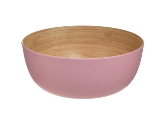 Μπολ 6-60-066-0008 Φ23Χ9Cm Μπαμπού Natural-Pink Click Bamboo