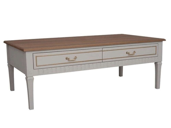 Τραπέζι Σαλονιού 3-50-422-0051 160x40x50cm Natural-White Inart Ξύλο
