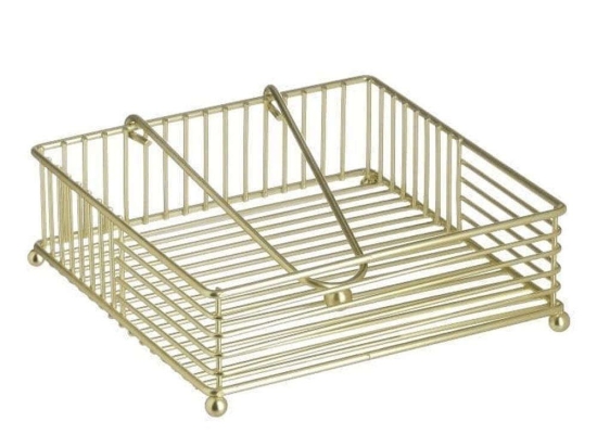 Χαρτοπετσετοθήκη Μεταλλική 6-60-373-0018 18x18x6cm Gold Click Μέταλλο