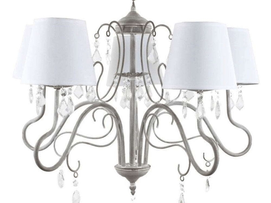 Φωτιστικό Οροφής 3-10-716-0003 53x45/103cm 40W 5xE14 White-Grey Inart