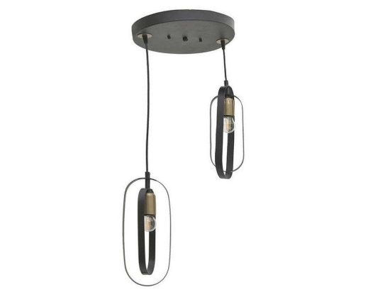 Φωτιστικό Οροφής 6-10-584-0053 30x30x70cm 60W 2xE27 Gold-Black Click