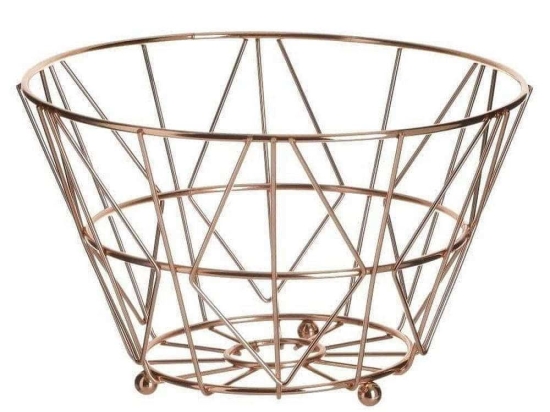 Φρουτιέρα Μεταλλική 6-60-373-0021 Φ25x14cm Bronze Click Μέταλλο