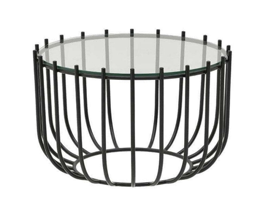 Τραπέζι Σαλονιού 3-50-010-0016 Φ64x40cm Black Inart