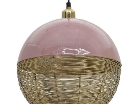 Φωτιστικό Οροφής 3-10-650-0012 Φ30cm 33cm Gold-Pink Inart