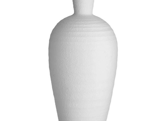 Βάζο Terracotta 3-70-507-0355 Φ18x38cm White Inart Κεραμικό