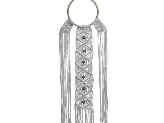 Διακοσμητικό Τοίχου Macrame 3-70-047-0025 20x1x95cm Multi Inart Ξύλο