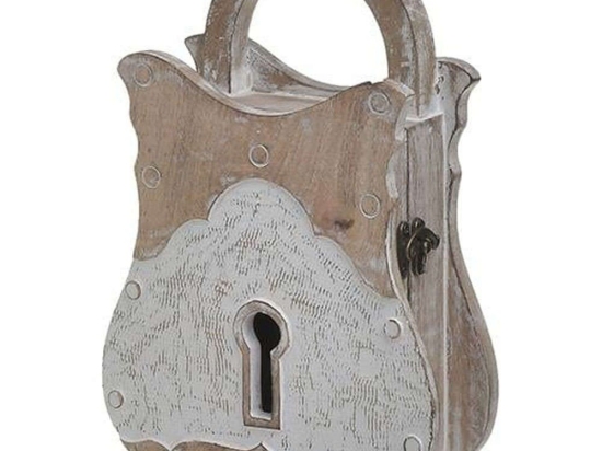 Κλειδοθήκη 3-70-459-0016 20x7x28cm Beige-White Inart Ξύλο