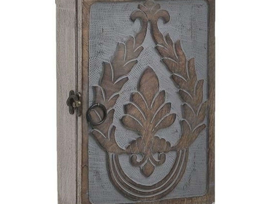 Κλειδοθήκη 3-70-459-0021 20x8x17cm Beige-White Inart Ξύλο