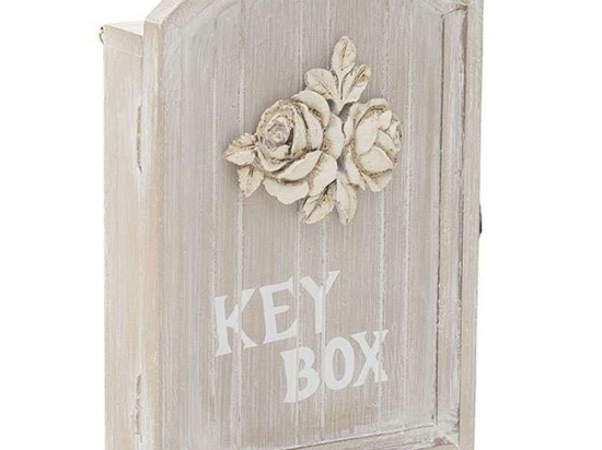 Κλειδοθήκη Τριαντάφυλλο 3-70-147-0016 17x5x24cm Brown Inart Ξύλο