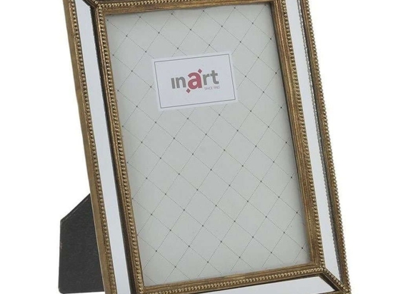 Κορνίζα Με Καθρέπτη 3-30-446-0047 15x20cm Gold Inart Πολυρεσίνη