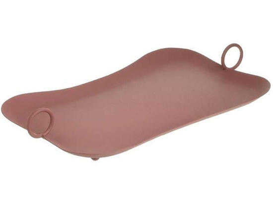 Δίσκος Σερβιρίσματος 3-70-285-0096 37x22x6cm Pink Inart Μέταλλο