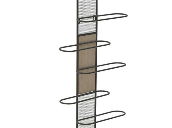 Κάβα Επιτοίχια 6 Θέσεων 3-70-874-0083 36x9x73cm Black Inart Μέταλλο