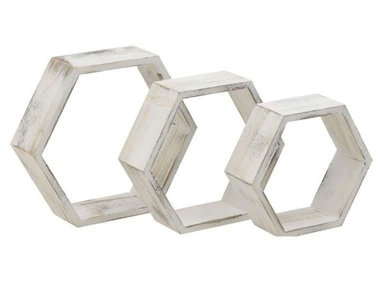 Ράφι Τοίχου (Σετ 3Τμχ) 6-70-861-0008 38x10x33/34x10x34/30x10x25cm White Click
