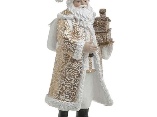 Άγιος Βασίλης 2-70-547-0141 10x9x23cm White-Gold Inart