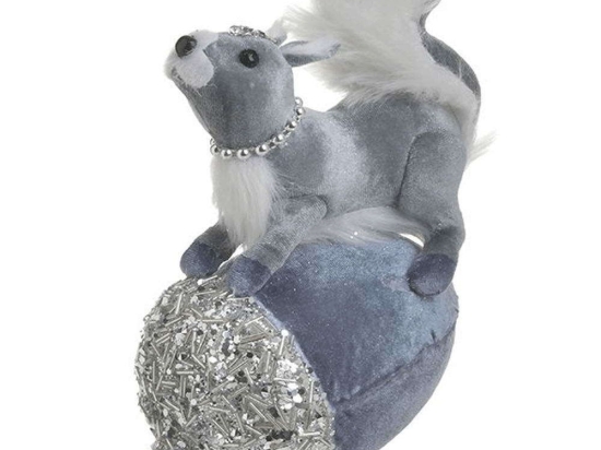 Σκίουρος Σε Βελανίδι 2-70-758-0062 16x10x22cm Grey-Silver Inart