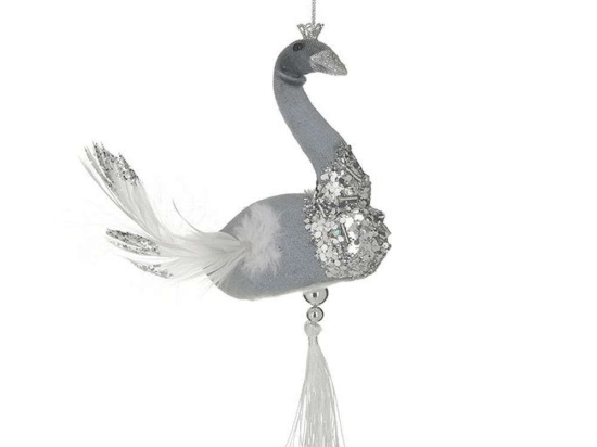 Στολίδι Κύκνος (Σετ 6Τμχ) 2-70-758-0071 22x5x13cm Grey-Silver Inart