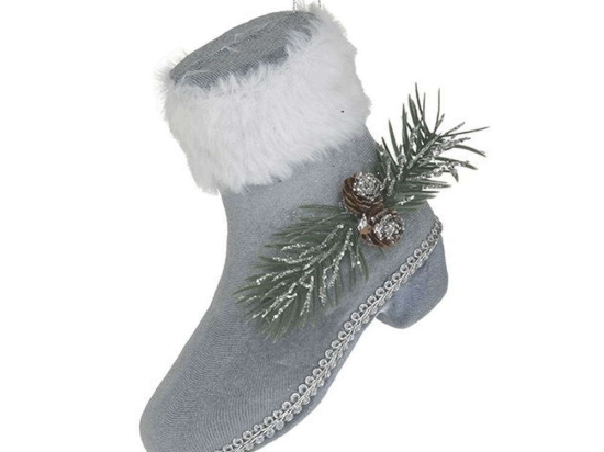 Στολίδι Μπότα (Σετ 4Τμχ) 2-70-758-0069 13x7x14cm Grey-Silver Inart