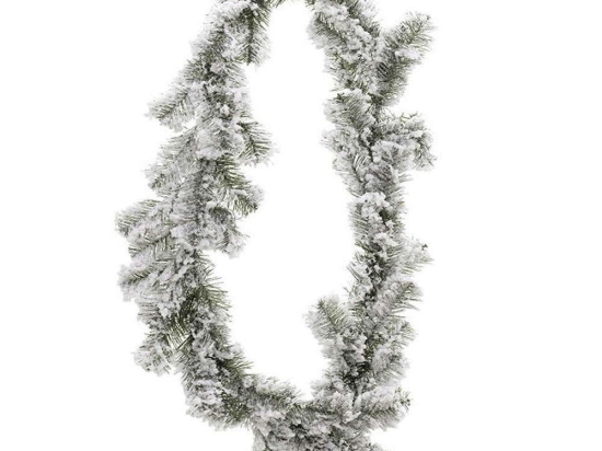 Γιρλάντα Χιονισμένη 2-85-125-0020 180cm (60Tips) Green-White Inart