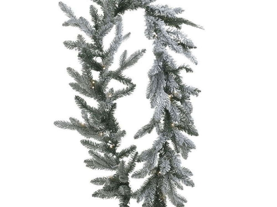 Γιρλάντα Χιονισμένη Με 30 Λαμπάκια 2-85-125-0064 180cm (120Tips) Green-White Inart