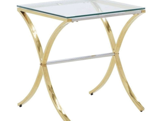 Τραπεζάκι Βοηθητικό 3-50-529-0036 55x55x55cm Silver-Gold Inart