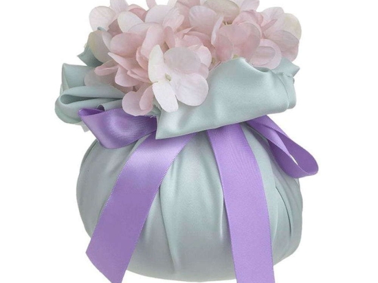 Διακοσμητικό Πουγκί 3-70-151-0420 Φ15x16cm Veraman-Pink Inart Πλαστικό, Ύφασμα