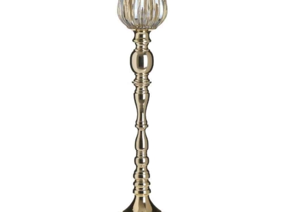 Κηροπήγιο 3-70-151-0533 Φ13x60cm Bronze Inart Μέταλλο,Γυαλί