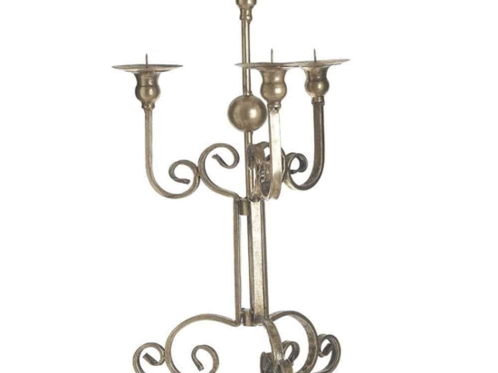 Κηροπήγιο 4 Θέσεων Αντικέ 3-70-609-0096 29x29x56cm Gold Inart Μέταλλο