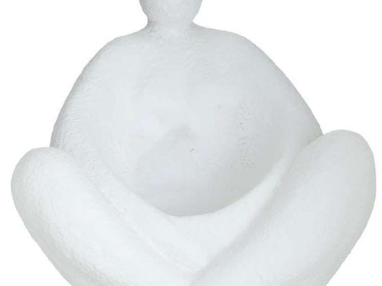Κηροπήγιο 3-70-507-0379 17x15x15cm White Inart Πηλός