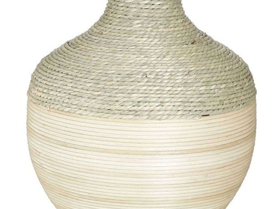 Βάζο 3-70-564-0101 Φ16x23cm Natural-White Inart Rattan