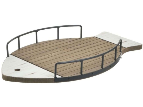 Διακοσμητικός Δίσκος Ψάρι 3-70-874-0159 60x8x37cm Multi Inart Ξύλο