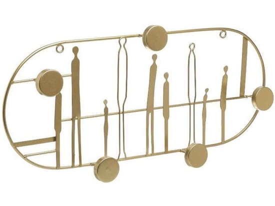 Κρεμάστρα Τοίχου 3-70-874-0122 52x5x25cm Gold Inart Μέταλλο