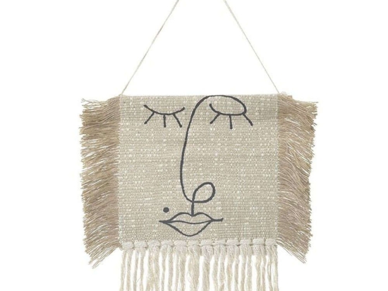 Διακοσμητικό Τοίχου Κρεμαστό 3-70-485-0021 30x3x50cm Natural Inart Βαμβάκι,Jute