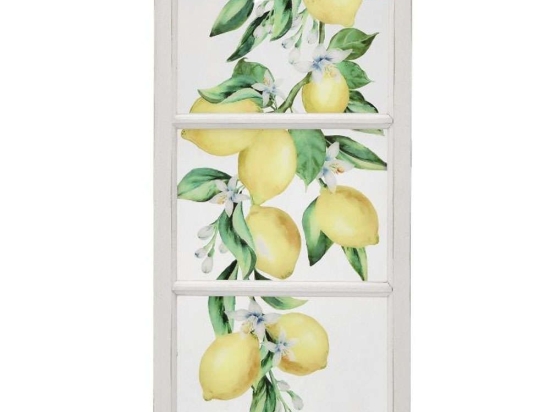 Διακοσμητικό Τοίχου Λεμονιά 3-70-242-0025 32x2x64cm Multi Inart Ξύλο,Πλαστικό