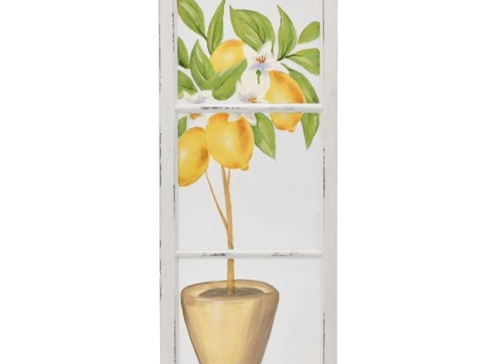 Διακοσμητικό Τοίχου Λεμονιά 3-70-242-0023 39x3x99cm Multi Inart Ξύλο,Πλαστικό