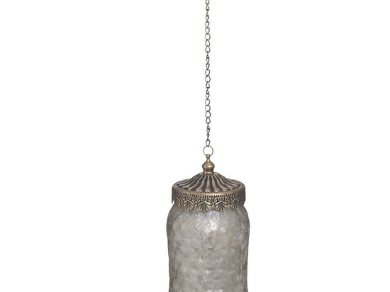 Φανάρι Led 3-70-912-0225 Φ11x19cm Bronze Inart Μέταλλο,Γυαλί