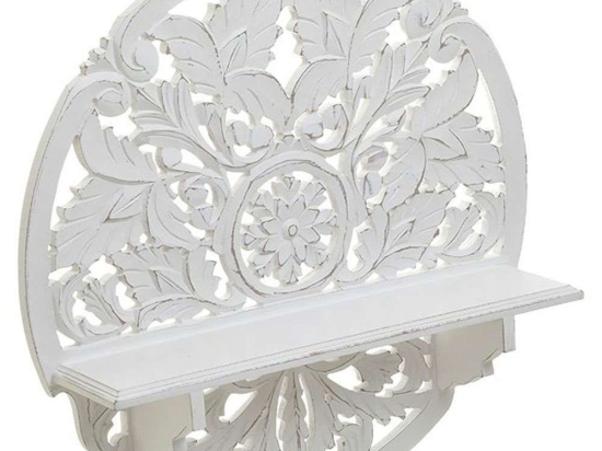 Ράφι Τοίχου Ξυλόγλυπτο 3-70-536-0114 56x12x60cm White