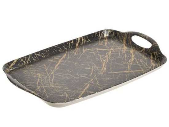 Δίσκος Σερβιρίσματος 6-70-496-0013 47x31x2cm Black-Gold Click Πλαστικό