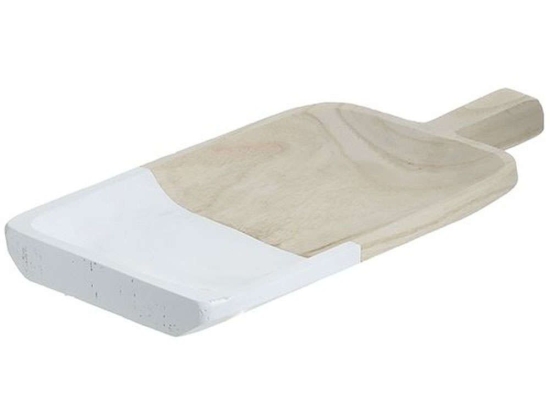 Πλατώ Σερβιρίσματος 3-70-804-0055 34x17x3cm Natural-White Inart Ξύλο
