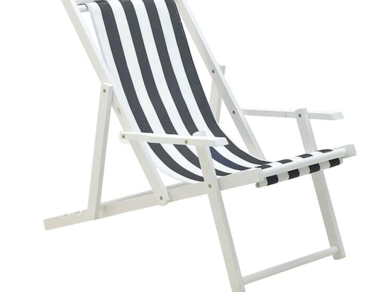 Σεζλόνγκ Ξύλινη 6-50-528-0018 100x64x85-40 White-Black Click
