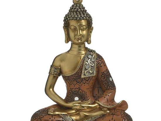Βούδας 3-70-547-0958 19x11x28 Terra-Gold Inart Πολυρεσίνη