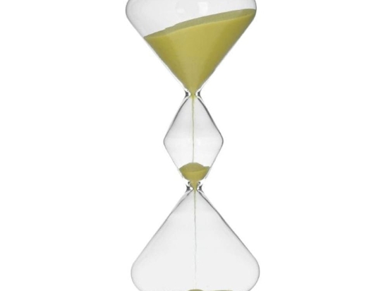 Κλεψύδρα Γυάλινη 3-70-151-0686 13x30 Clear-Yellow Inart Γυαλί