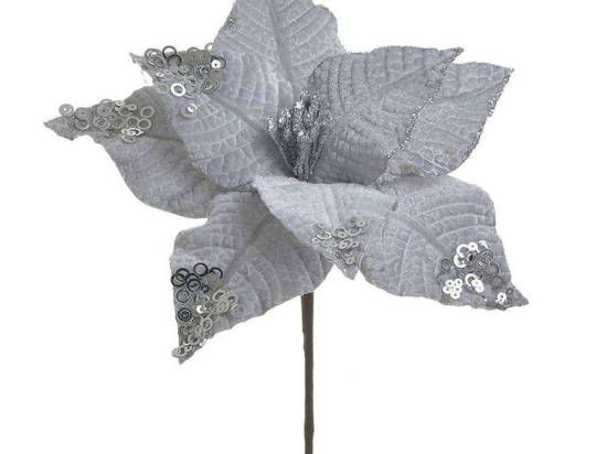 Λουλούδι - Κλαδί 2-85-397-0101 55cm Silver Inart