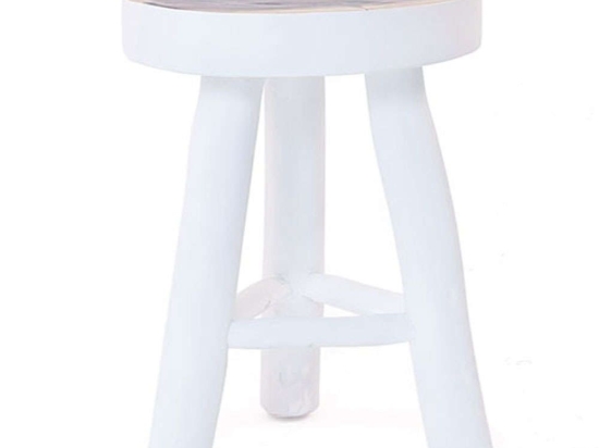 Σκαμπό Branch 0300019 (29x45) White Soulworks Ξύλο