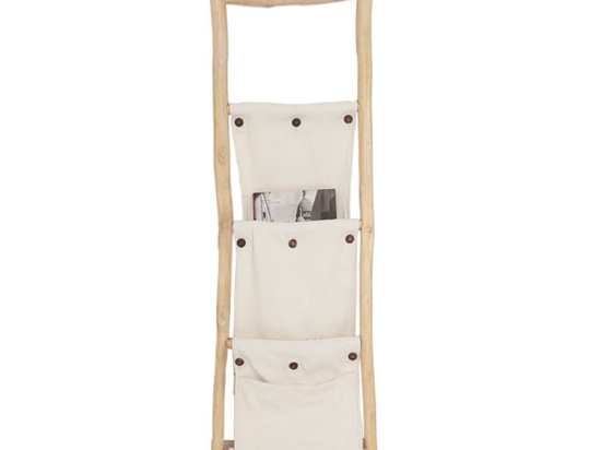 Θήκη Περιοδικών Genaro 50x4.5x150 0060192 Natural Soulworks Ξύλο,Ύφασμα